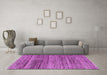 Machine Washable Abstract Purple Modern Area Rugs in a Living Room, wshabs4780pur