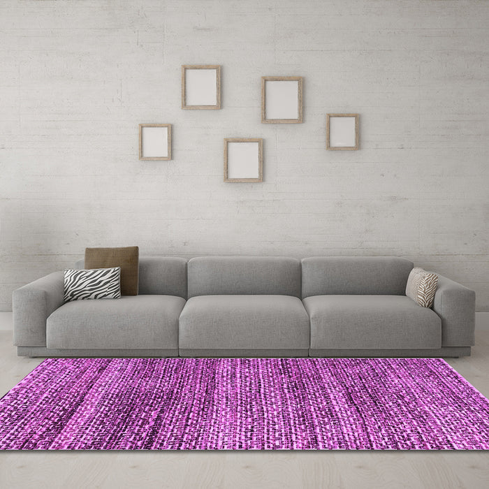 Machine Washable Abstract Purple Modern Area Rugs in a Living Room, wshabs4780pur