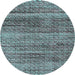 Round Machine Washable Abstract Light Blue Modern Rug, wshabs4780lblu