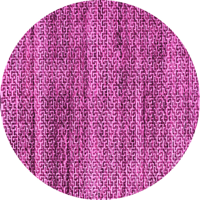 Round Abstract Pink Modern Rug, abs4780pnk