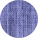 Round Machine Washable Abstract Blue Modern Rug, wshabs4780blu