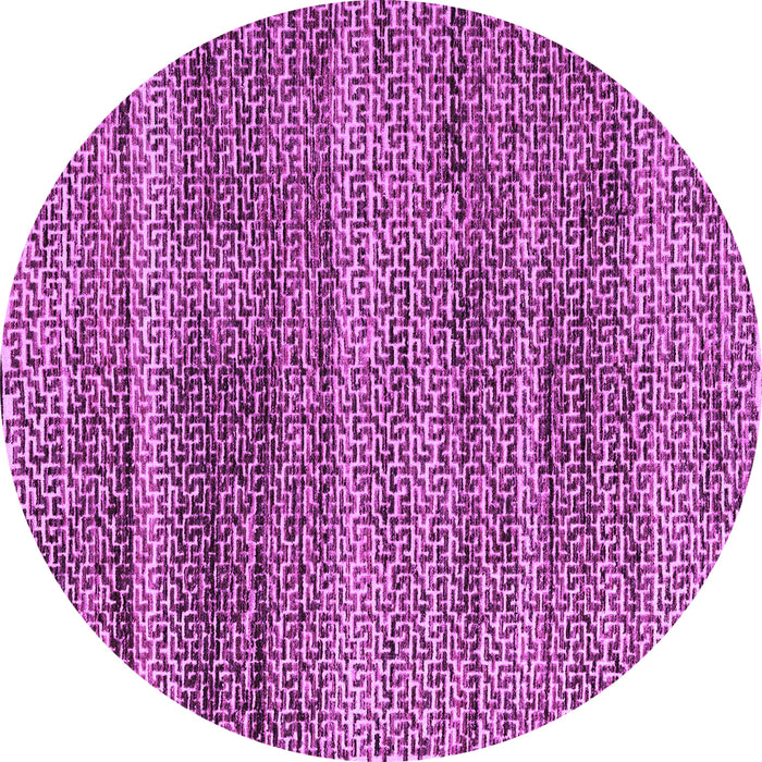 Round Abstract Purple Modern Rug, abs4780pur
