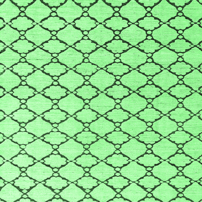 Square Machine Washable Solid Emerald Green Modern Area Rugs, wshabs4781emgrn
