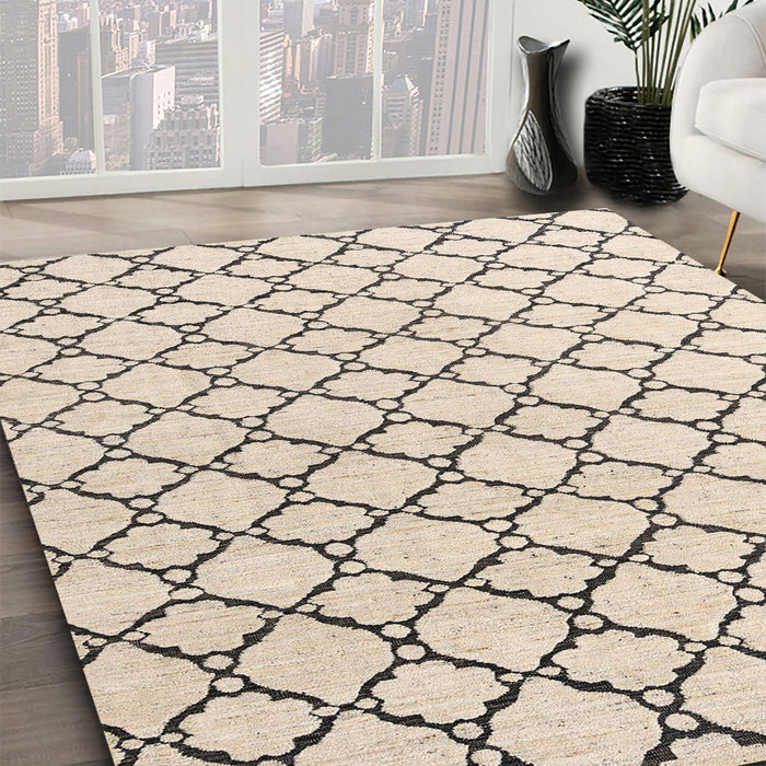 Abstract Light Orange Gold Solid Rug in Family Room, abs4781