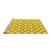 Sideview of Machine Washable Solid Yellow Modern Rug, wshabs4781yw