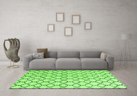 Machine Washable Solid Green Modern Rug, wshabs4781grn