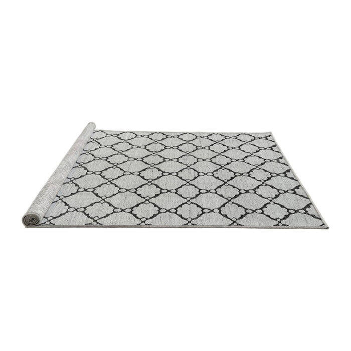 Sideview of Machine Washable Solid Gray Modern Rug, wshabs4781gry