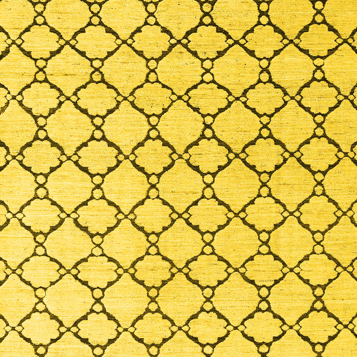 Machine Washable Solid Yellow Modern Rug, wshabs4781yw