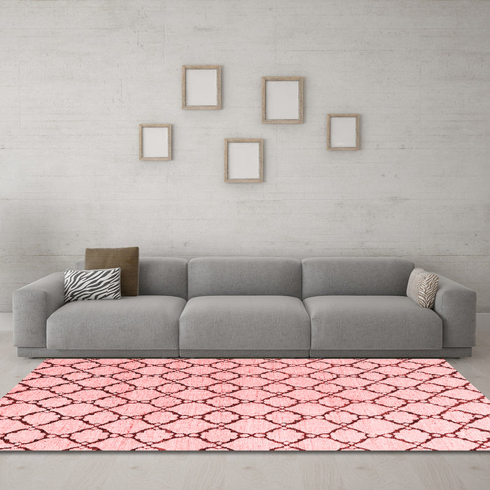 Modern Red Washable Rugs