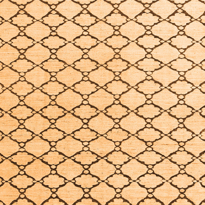 Square Solid Orange Modern Rug, abs4781org