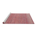 Sideview of Machine Washable Abstract Dusty Pink Rug, wshabs4782