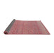 Sideview of Abstract Pink Modern Rug, abs4782