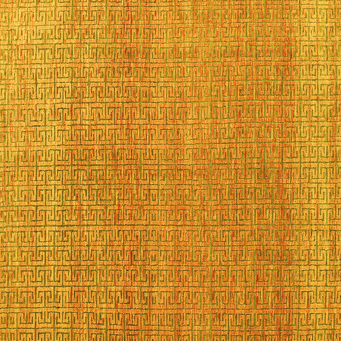Square Abstract Yellow Modern Rug, abs4782yw