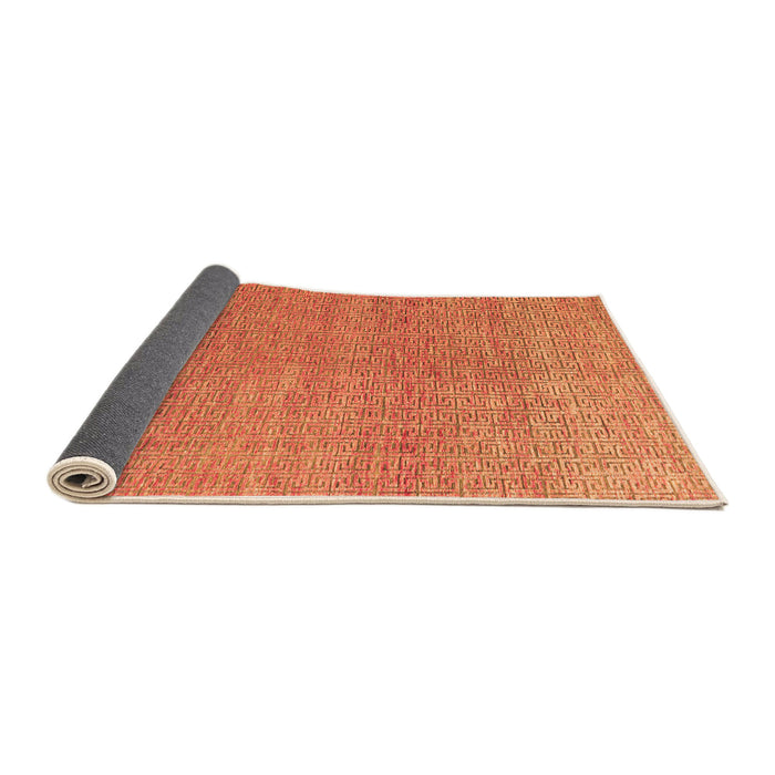 Sideview of Abstract Orange Modern Rug, abs4782org