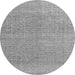 Round Machine Washable Abstract Gray Modern Rug, wshabs4782gry