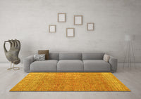 Machine Washable Abstract Yellow Modern Rug, wshabs4782yw