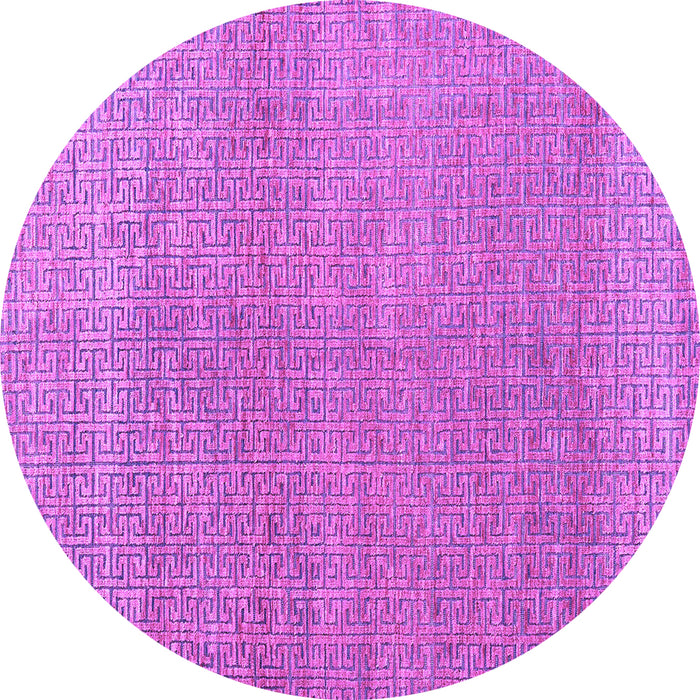 Round Abstract Purple Modern Rug, abs4782pur