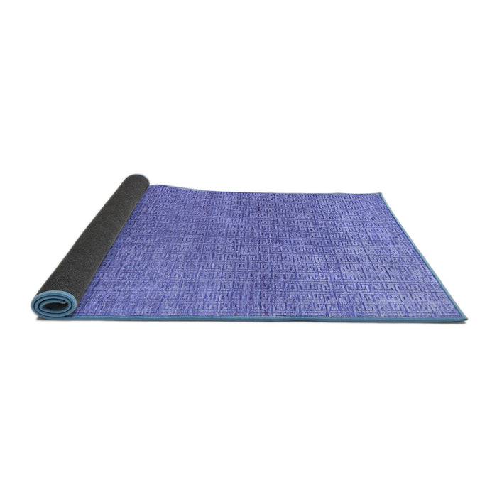 Sideview of Abstract Blue Modern Rug, abs4782blu
