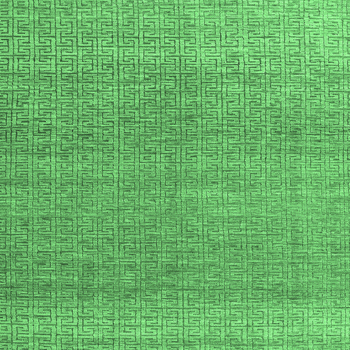 Square Abstract Emerald Green Modern Rug, abs4782emgrn