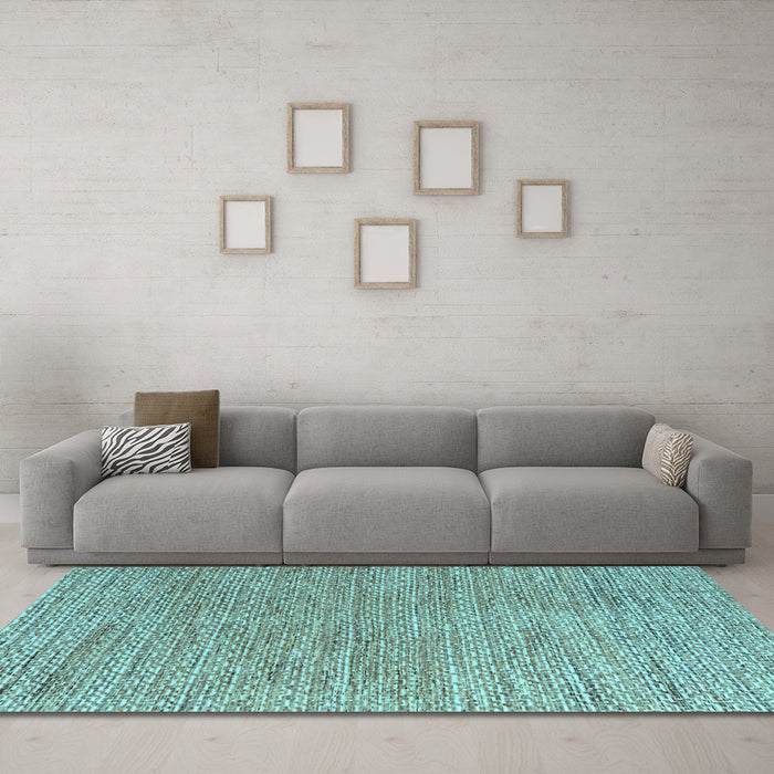Machine Washable Abstract Light Blue Modern Rug in a Living Room, wshabs4783lblu