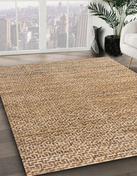 Abstract Light Brown Modern Rug, abs4783