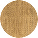 Round Abstract Brown Modern Rug, abs4783brn