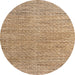 Round Machine Washable Abstract Light Brown Rug, wshabs4783