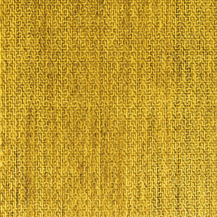 Square Machine Washable Abstract Yellow Modern Rug, wshabs4783yw