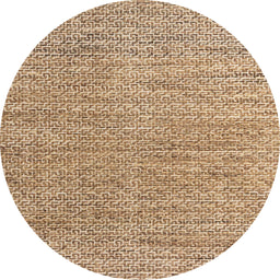 Round Abstract Light Brown Modern Rug, abs4783
