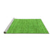 Sideview of Machine Washable Abstract Green Modern Area Rugs, wshabs4783grn