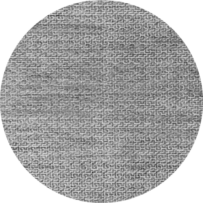 Round Abstract Gray Modern Rug, abs4783gry