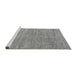 Sideview of Machine Washable Abstract Gray Modern Rug, wshabs4783gry