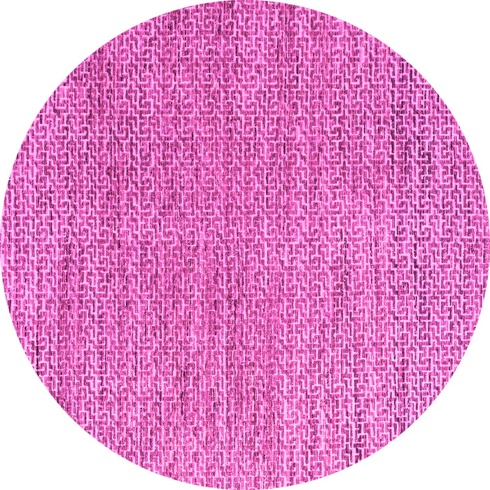 Round Abstract Pink Modern Rug, abs4783pnk