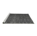 Sideview of Machine Washable Abstract Gray Modern Rug, wshabs4784gry