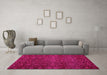 Machine Washable Abstract Pink Modern Rug in a Living Room, wshabs4784pnk