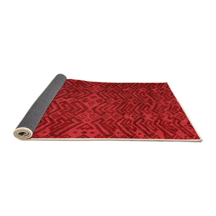 Sideview of Abstract Orange Modern Rug, abs4784org