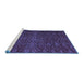 Sideview of Machine Washable Abstract Blue Modern Rug, wshabs4784blu