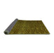 Sideview of Abstract Green Modern Rug, abs4784grn