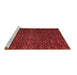 Sideview of Machine Washable Abstract Brown Modern Rug, wshabs4784brn