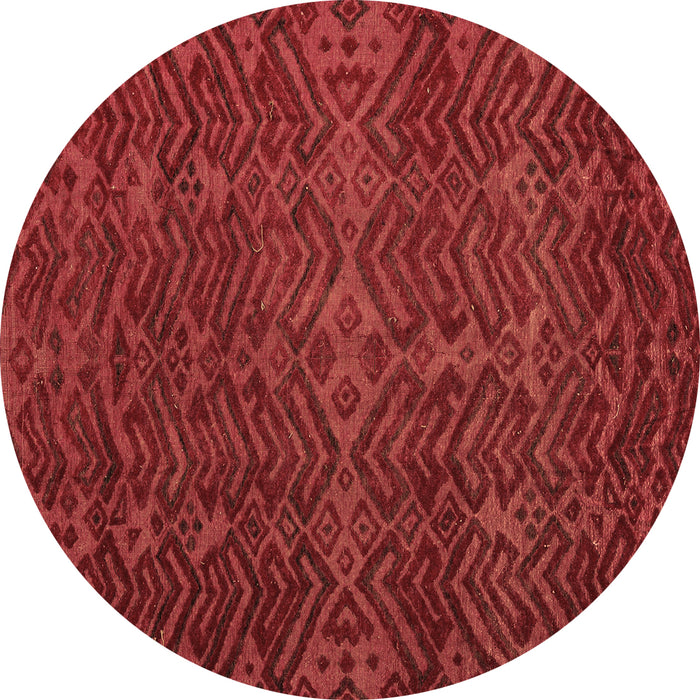 Round Machine Washable Abstract Brown Modern Rug, wshabs4784brn
