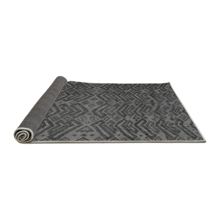 Sideview of Abstract Gray Modern Rug, abs4784gry