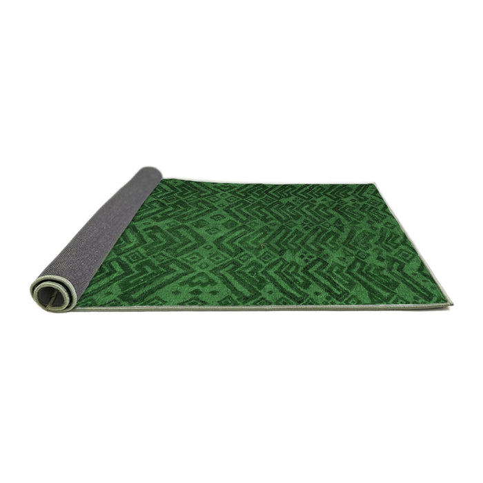 Sideview of Abstract Emerald Green Modern Rug, abs4784emgrn