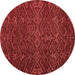 Round Abstract Brown Modern Rug, abs4784brn