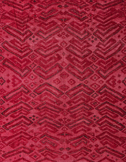Machine Washable Abstract Red Rug, wshabs4784