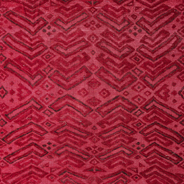 Machine Washable Abstract Red Rug, wshabs4784