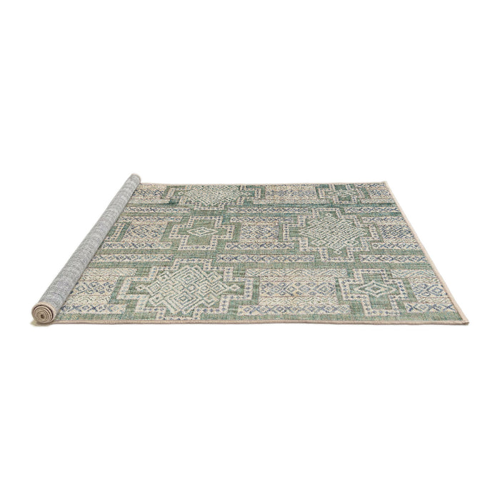 Sideview of Machine Washable Abstract Desert Sand Beige Rug, wshabs4785