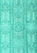 Machine Washable Abstract Turquoise Modern Area Rugs, wshabs4785turq