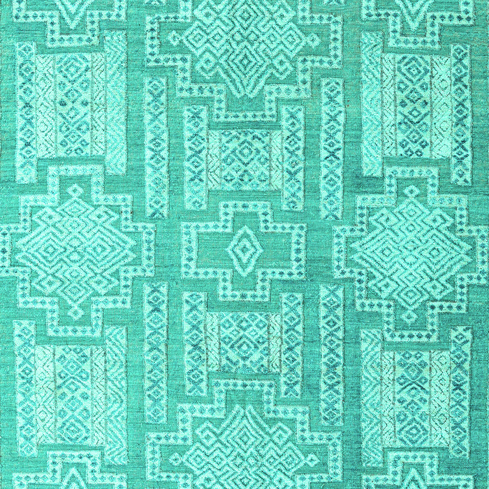Machine Washable Abstract Turquoise Modern Area Rugs, wshabs4785turq