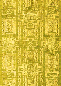 Abstract Yellow Modern Rug, abs4785yw