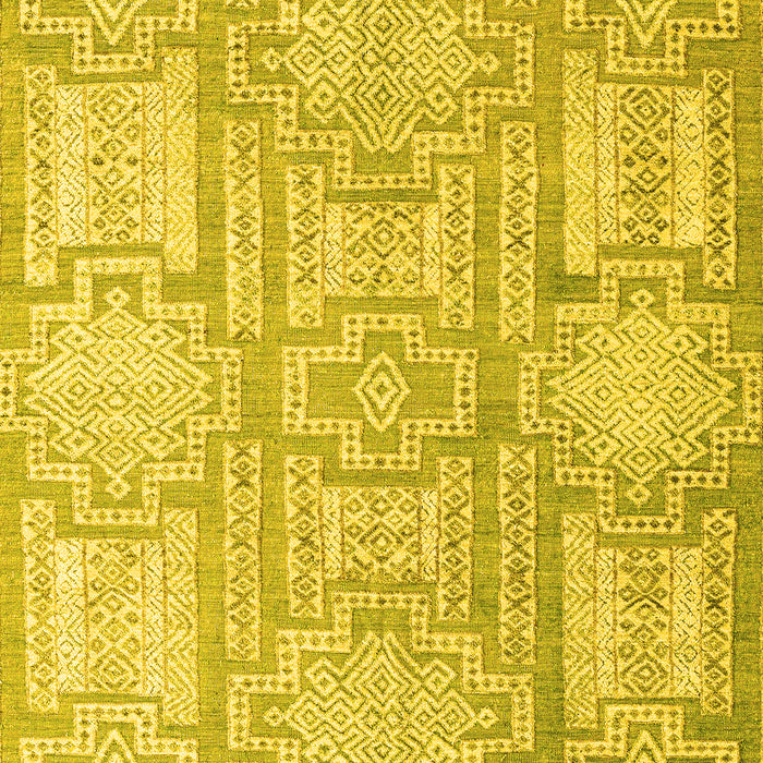 Abstract Yellow Modern Rug, abs4785yw